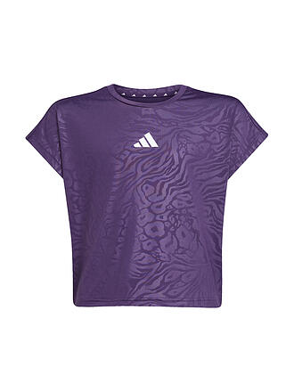 ADIDAS | T-shirt de fitness court à imprimé animal pour fille, tous sports