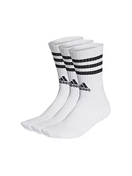 ADIDAS | Chaussettes de loisirs 3-Stripes Cushioned Crew, 3 paires | Blanc