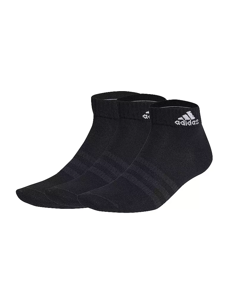 ADIDAS | Chaussettes de loisirs fines et légères à la cheville, paquet de 3 | Noir