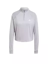 ADIDAS | Damen Fitness Zipshirt Train Essentials Minimal Branding 1/4-Zip  | Gris