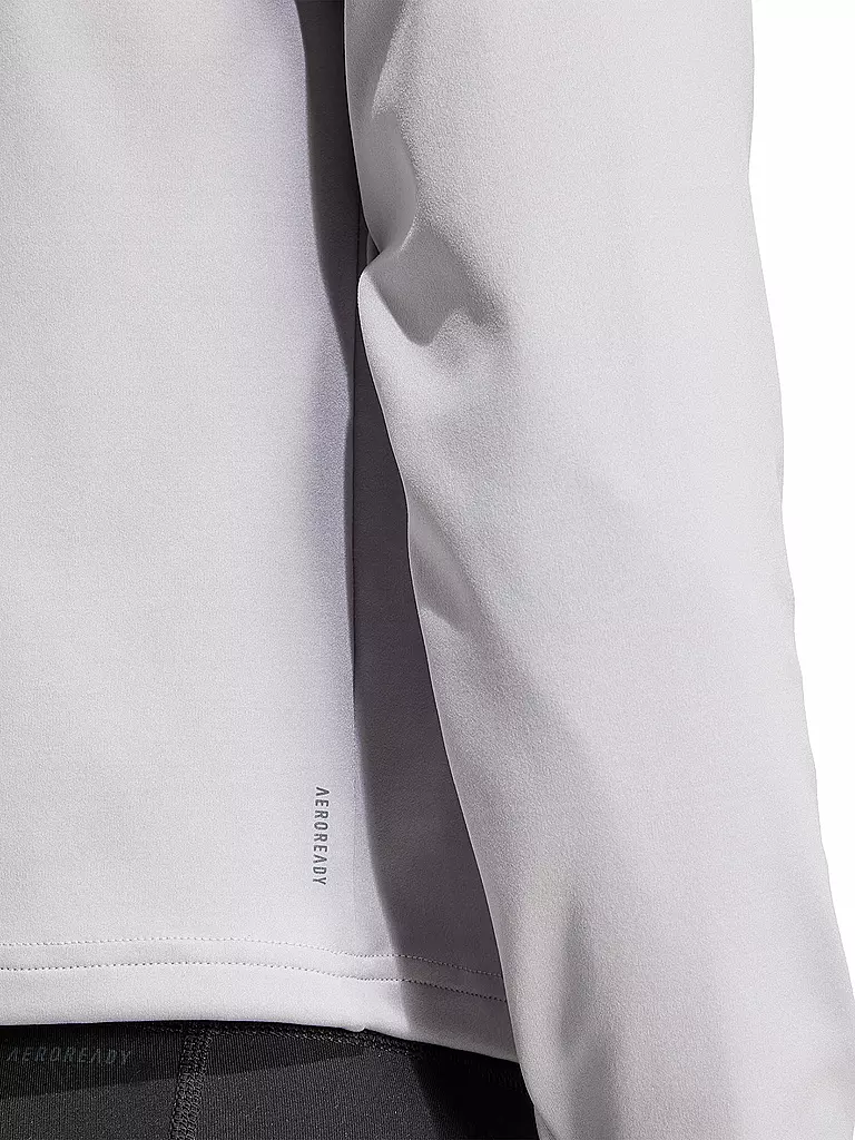 ADIDAS | Damen Fitness Zipshirt Train Essentials Minimal Branding 1/4-Zip  | Gris