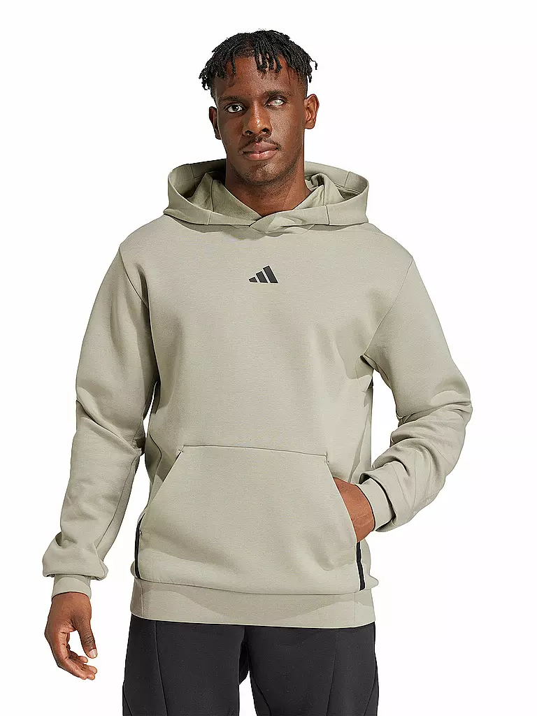 ADIDAS | Damen Fitnesshoodie Designed for Training  | Camel