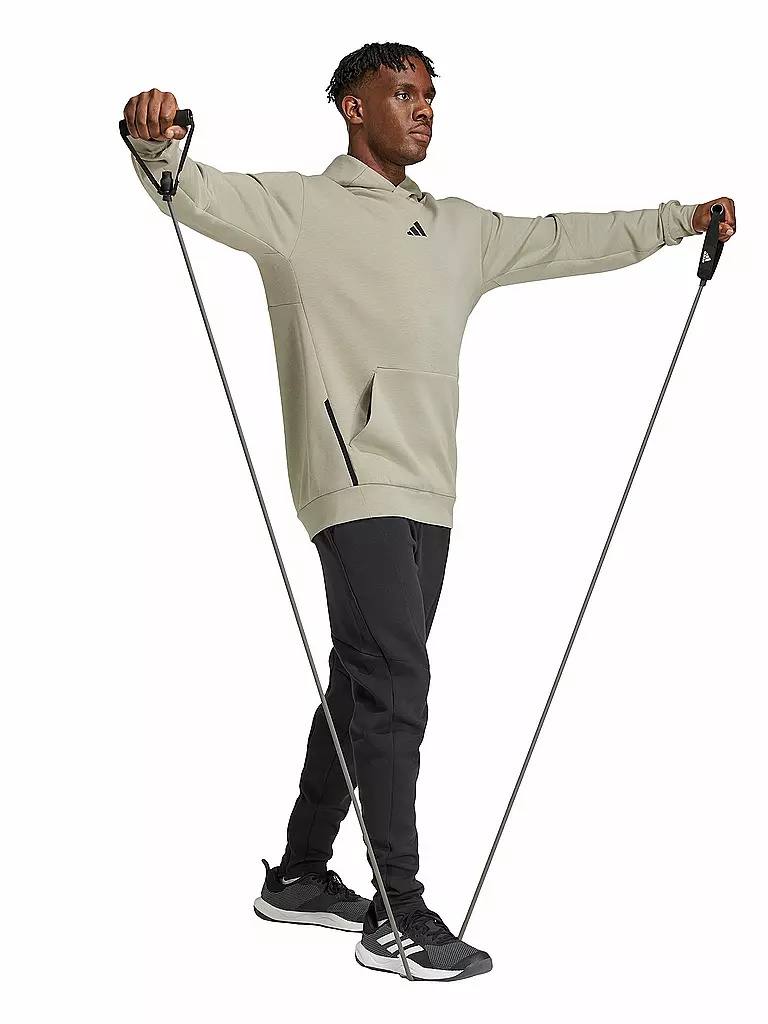 ADIDAS | Damen Fitnesshoodie Designed for Training  | Camel