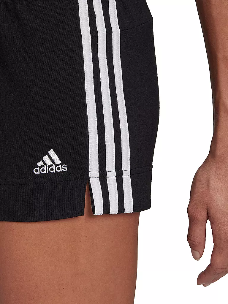 ADIDAS | Damen Fitnessshort Essentials Slim 3-Streifen | Noir