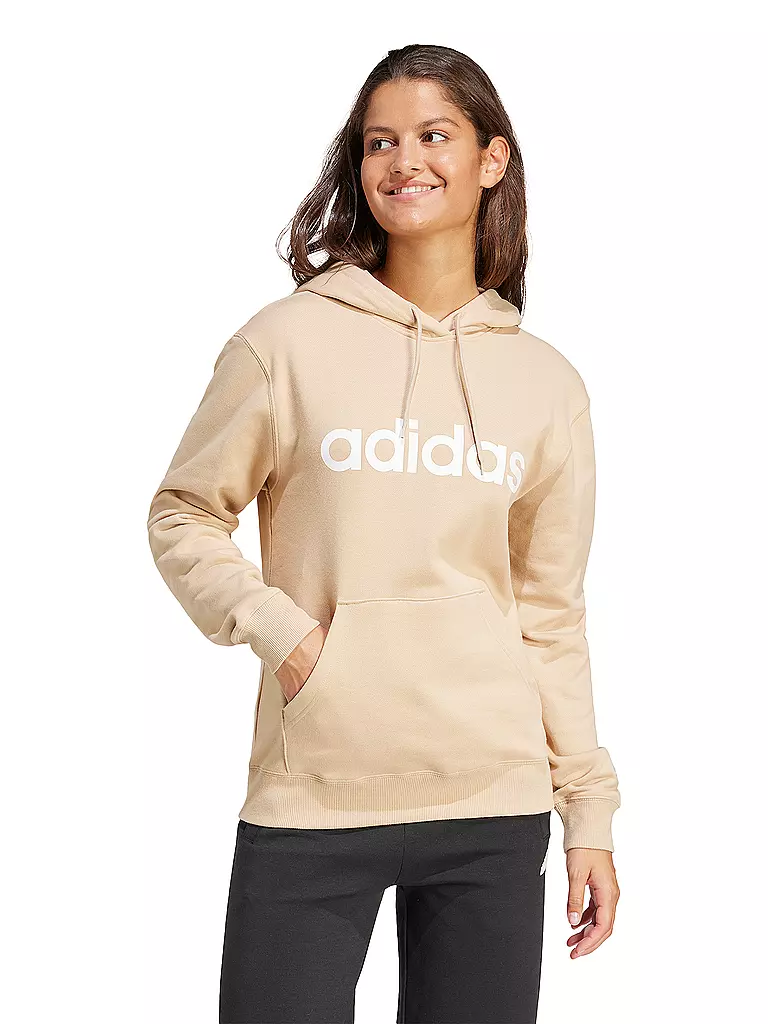 ADIDAS | Damen Hoodie Essentials Linear | Camel
