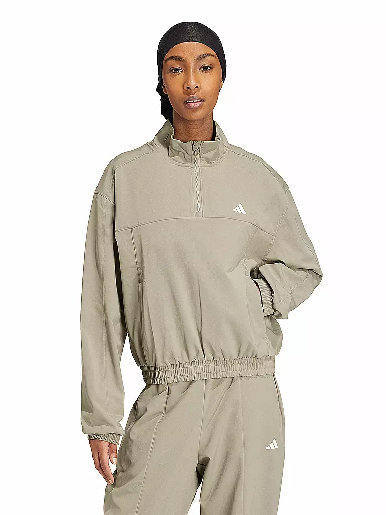ADIDAS | Damen Sweater 1/4 Zip | Camel