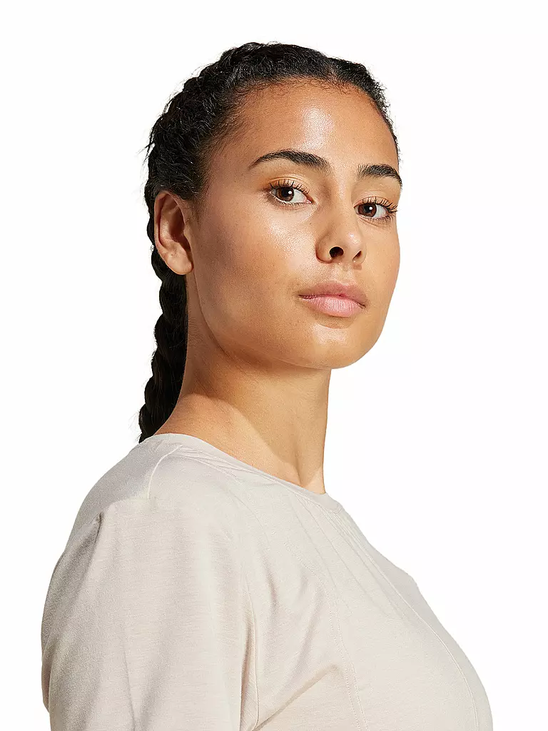 ADIDAS | Damen Yogashirt Cropped | Beige