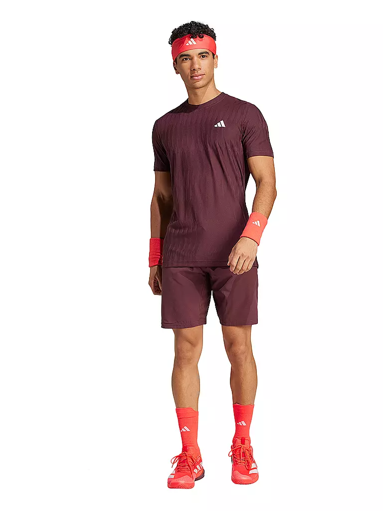 ADIDAS | Haut de tennis Freelift pour hommes | Rouge foncé