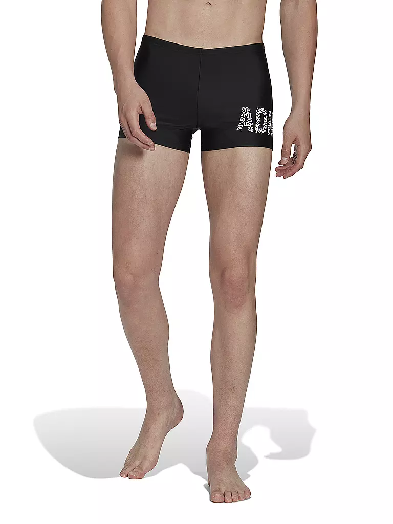 ADIDAS | Herren Beinbadehose Wording Swim Boxer | Noir