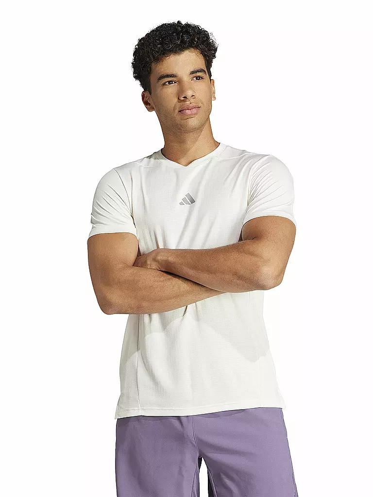 ADIDAS | Herren Fitnessshirt 	 Designed for Training HIIT Workout HEAT.RDY | Blanc