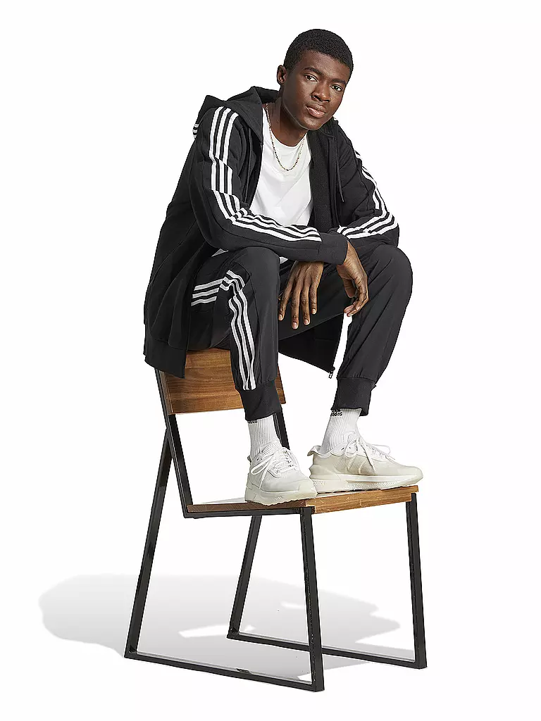 ADIDAS | Herren Kapuzenjacke Essentials French Terry 3-Streifen | Noir