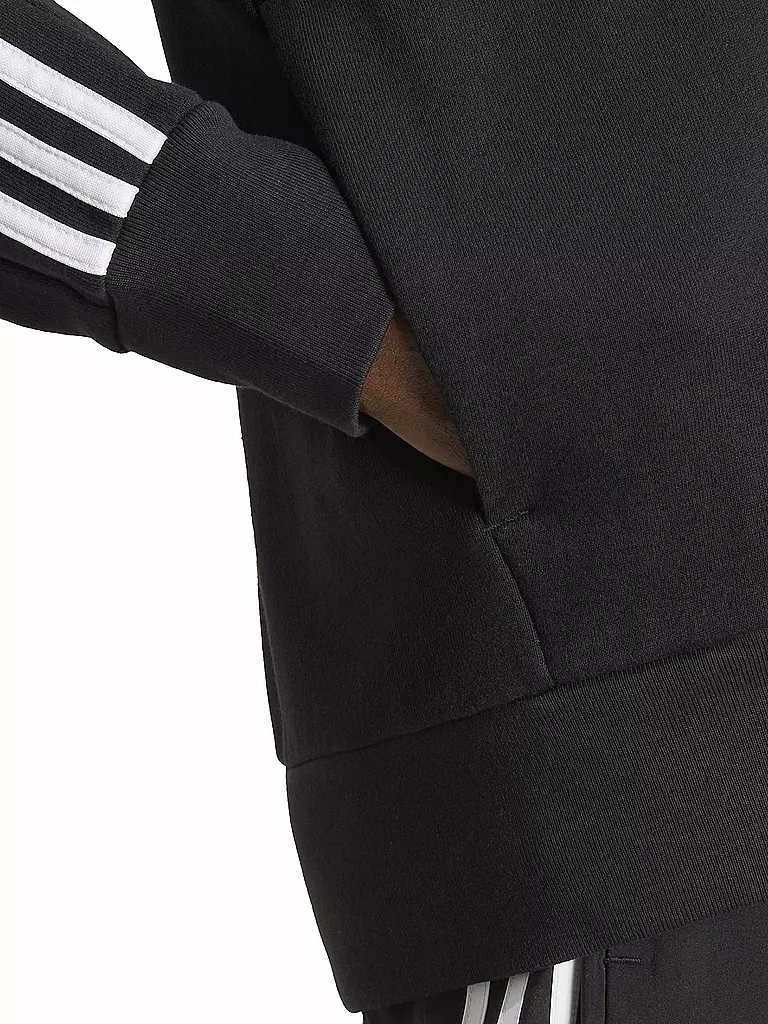 ADIDAS | Herren Kapuzenjacke Essentials French Terry 3-Streifen | Noir