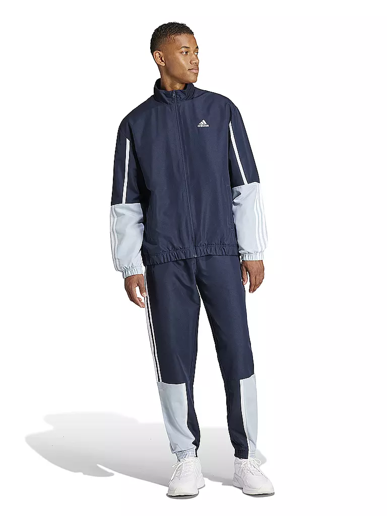 ADIDAS | Herren Trainingsanzug Colorblock 3S | Bleu foncé