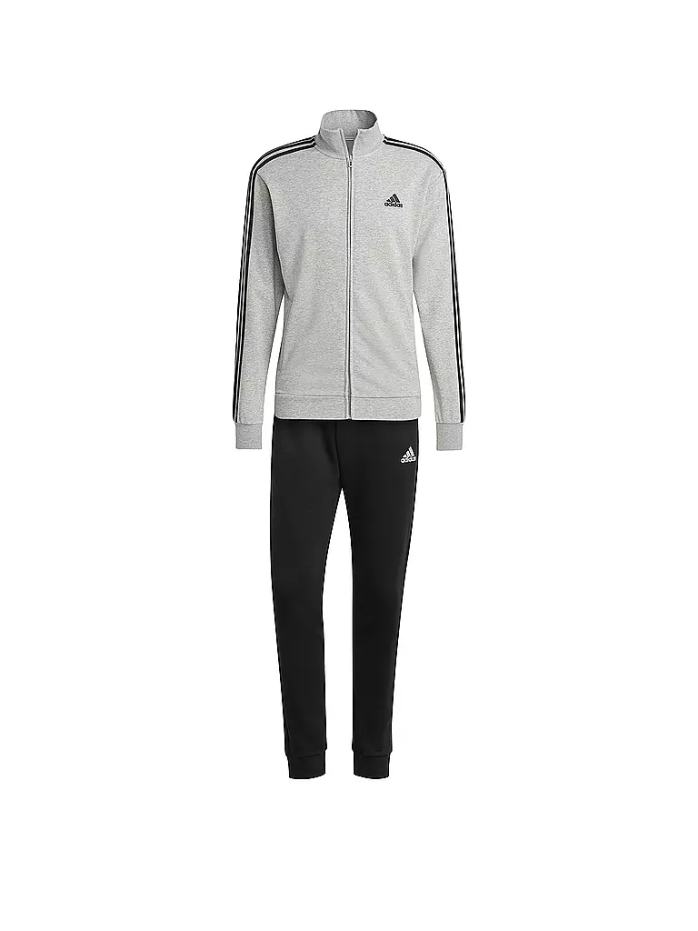 ADIDAS | Herren Trainingsanzug Sportswear Basic 3-Streifen French Terry | Gris