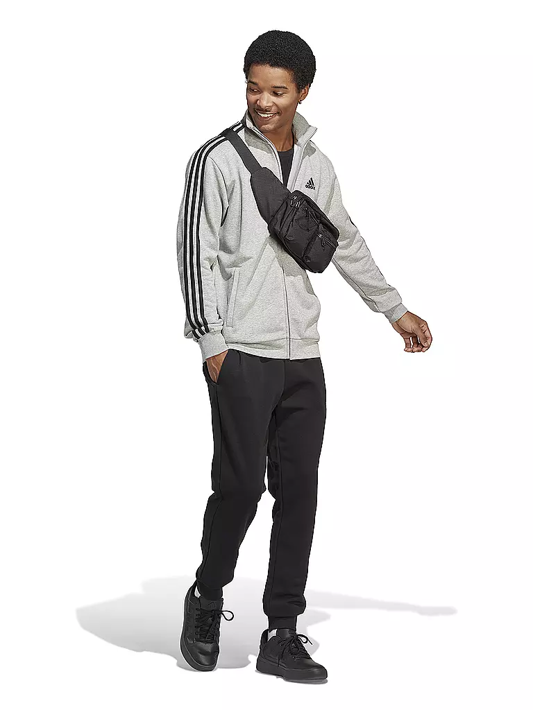 ADIDAS | Herren Trainingsanzug Sportswear Basic 3-Streifen French Terry | Gris