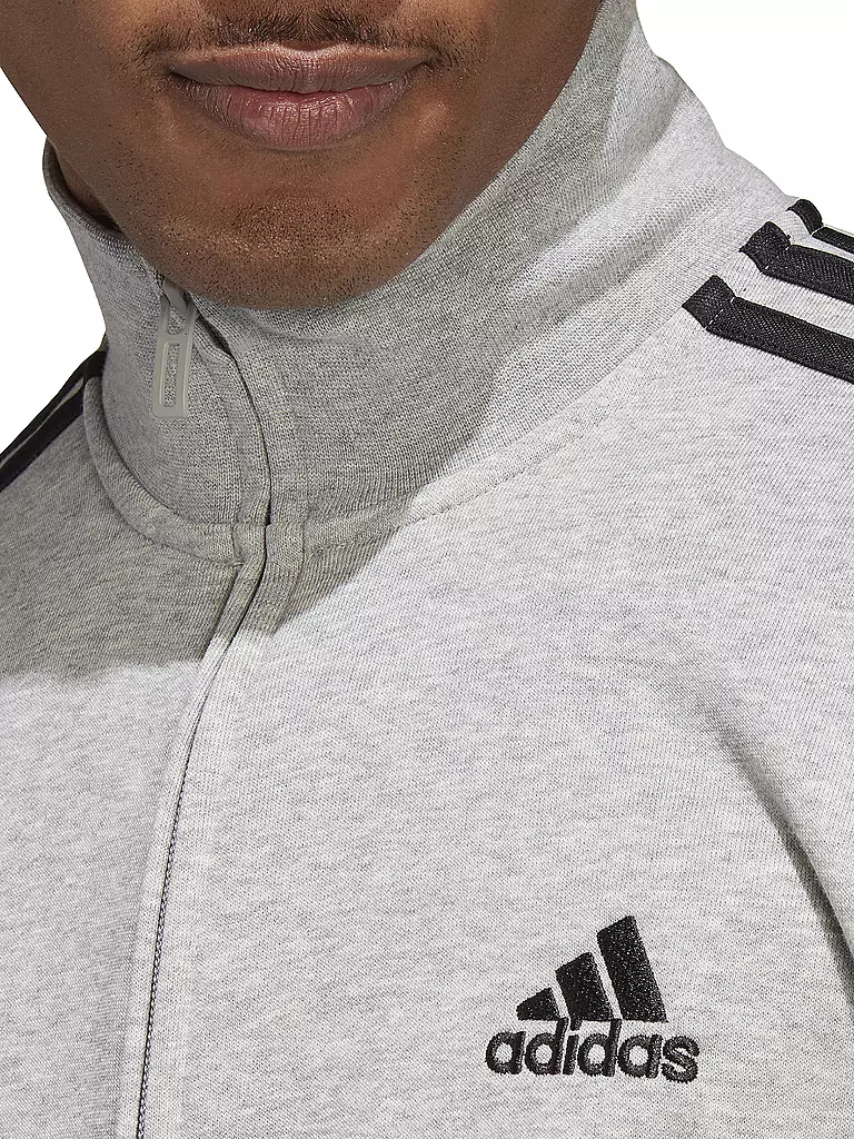 ADIDAS | Herren Trainingsanzug Sportswear Basic 3-Streifen French Terry | Gris