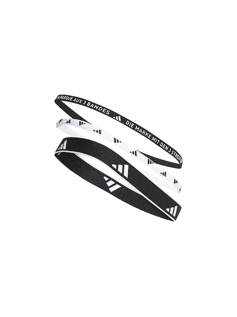 ADIDAS | Lot de 3 bandeaux pour cheveux | Noir