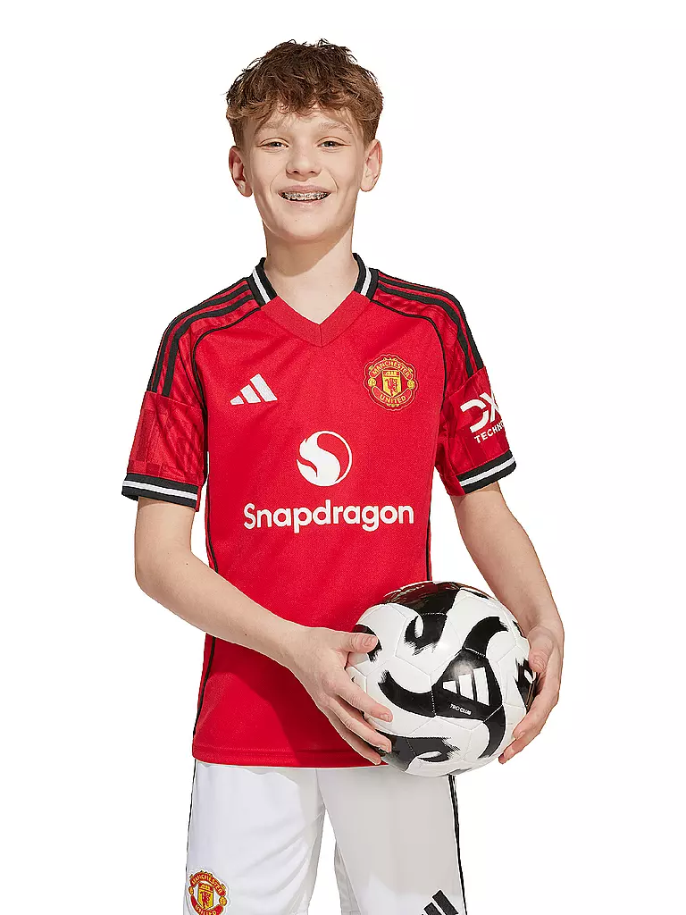 ADIDAS | Maillot de football pour enfants Manchester United 25/26 Domicile | Rouge