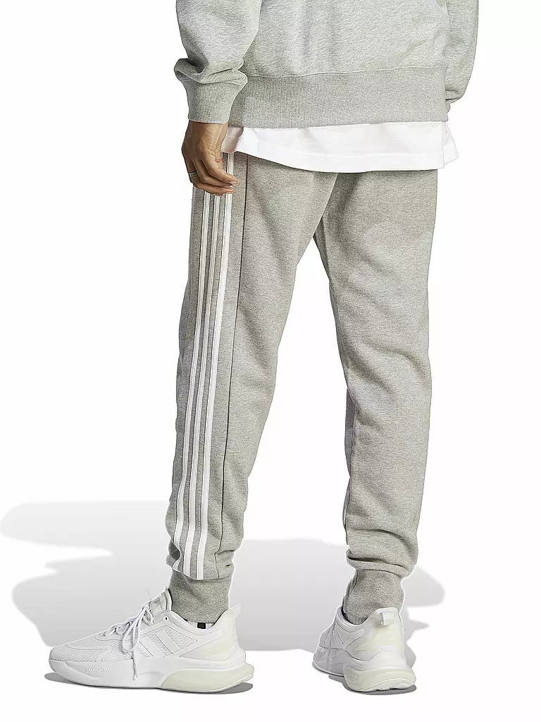 ADIDAS | Pantalon de jogging homme Essentials French Terry à revers fuselés 3 bandes | Gris