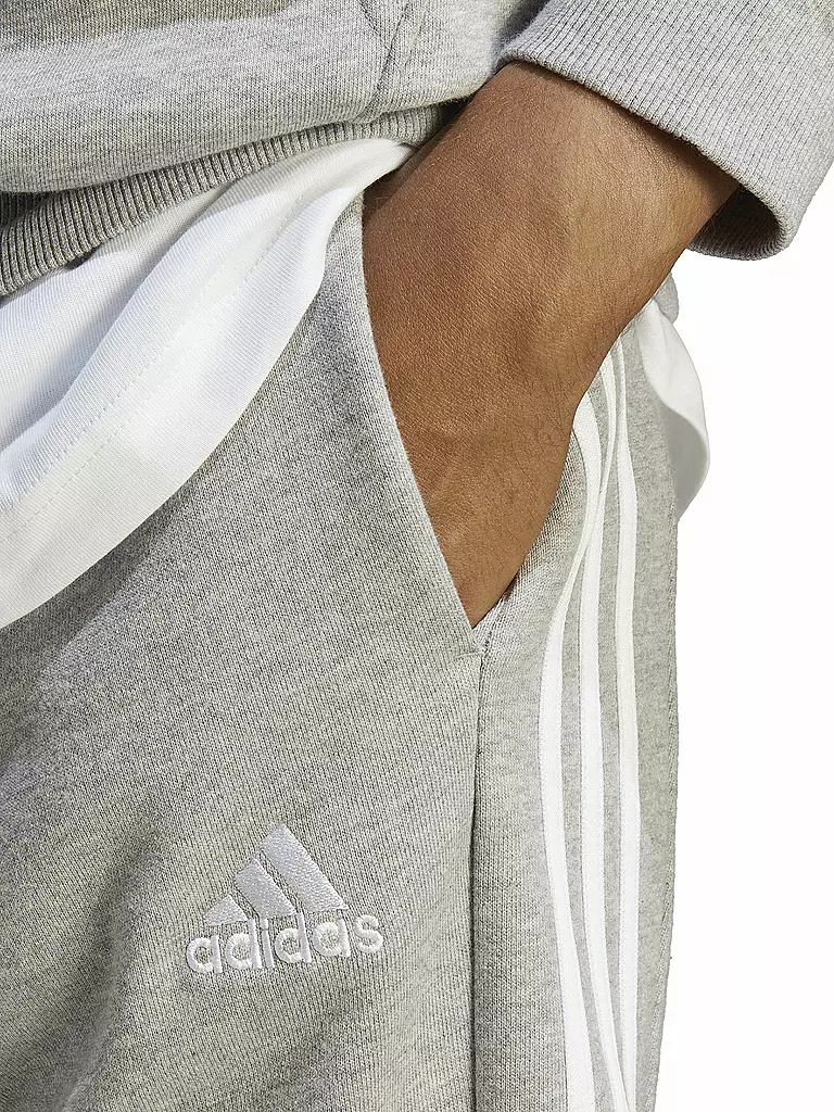 ADIDAS | Pantalon de jogging homme Essentials French Terry à revers fuselés 3 bandes | Gris