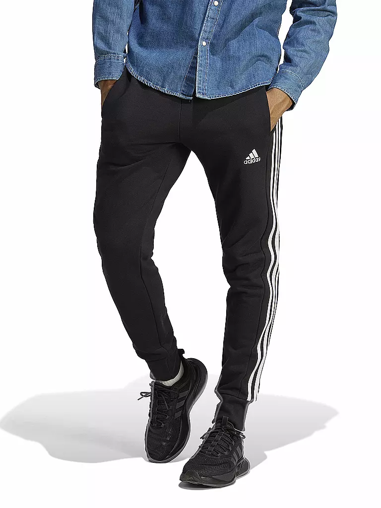 ADIDAS | Pantalon de jogging homme Essentials French Terry Tapered Cuff 3-Stripes | Noir