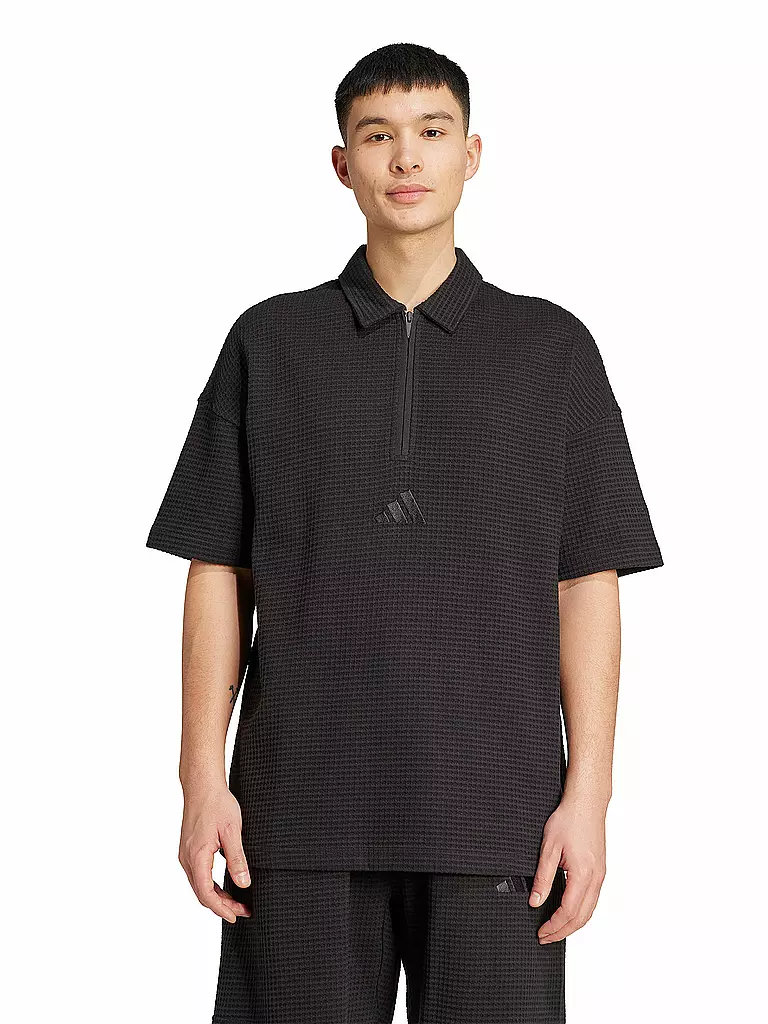 ADIDAS | Polo Homme ALL SZN en maille gaufrée | Noir