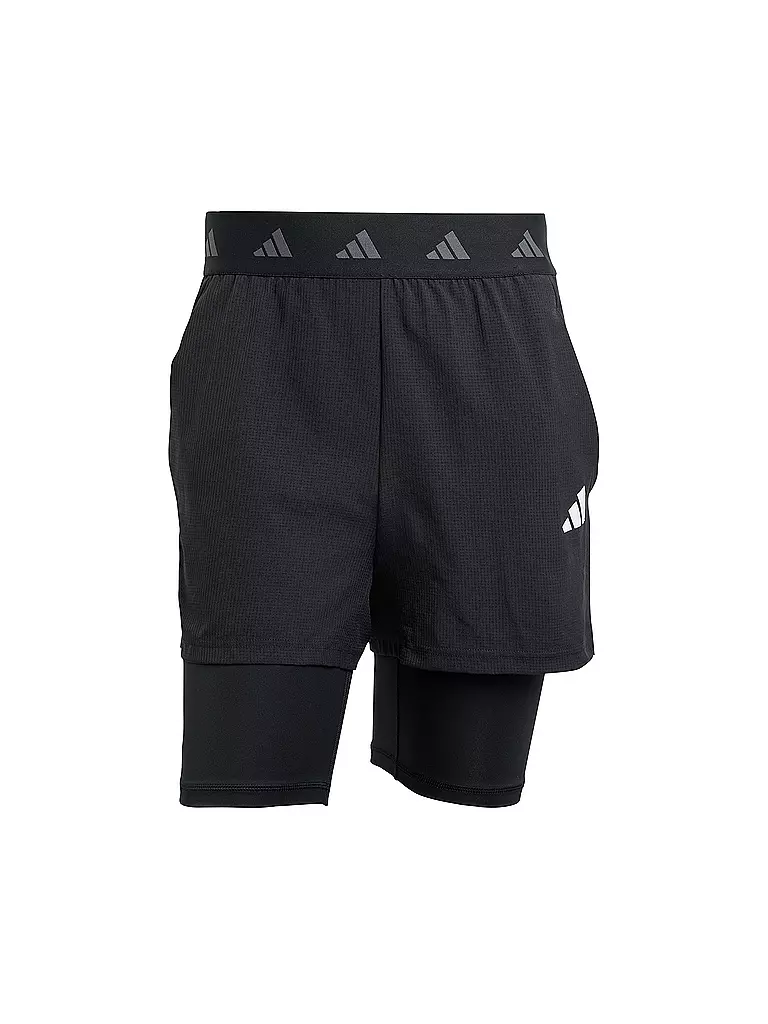 ADIDAS | Short de fitness 2 en 1 pour hommes | Noir