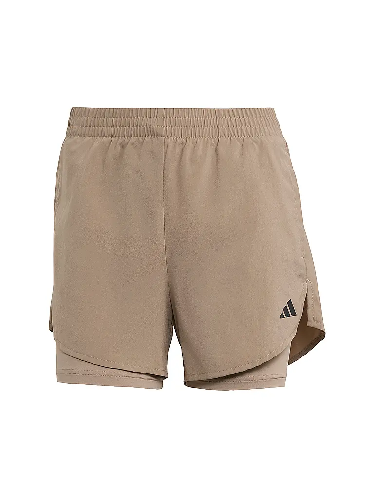 ADIDAS | Short de fitness AEROREADY 2 en 1 pour femmes | Marron