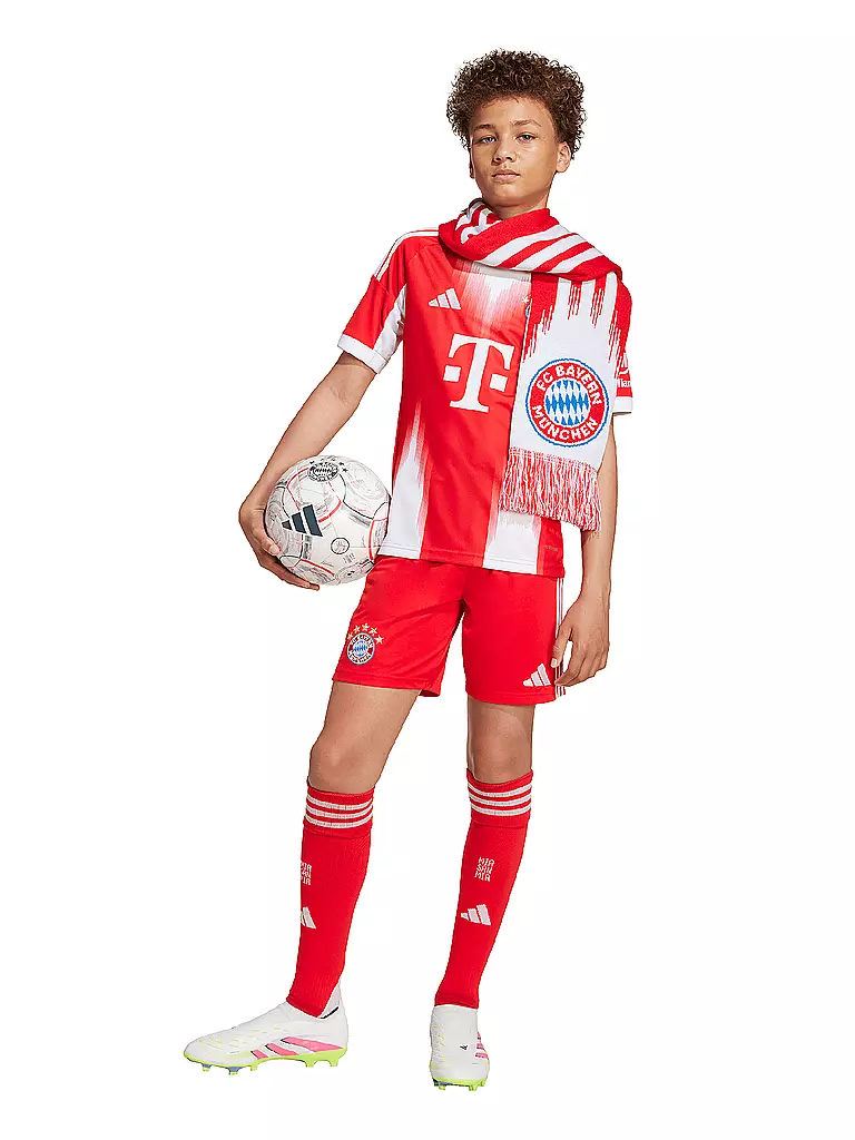 ADIDAS | Short de football enfant FC Bayern Munich 25/26 Domicile | Rouge