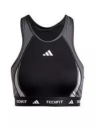 ADIDAS | Soutien-gorge de sport femme TECHFIT à col montant et blocs de couleurs, maintien moyen | Noir