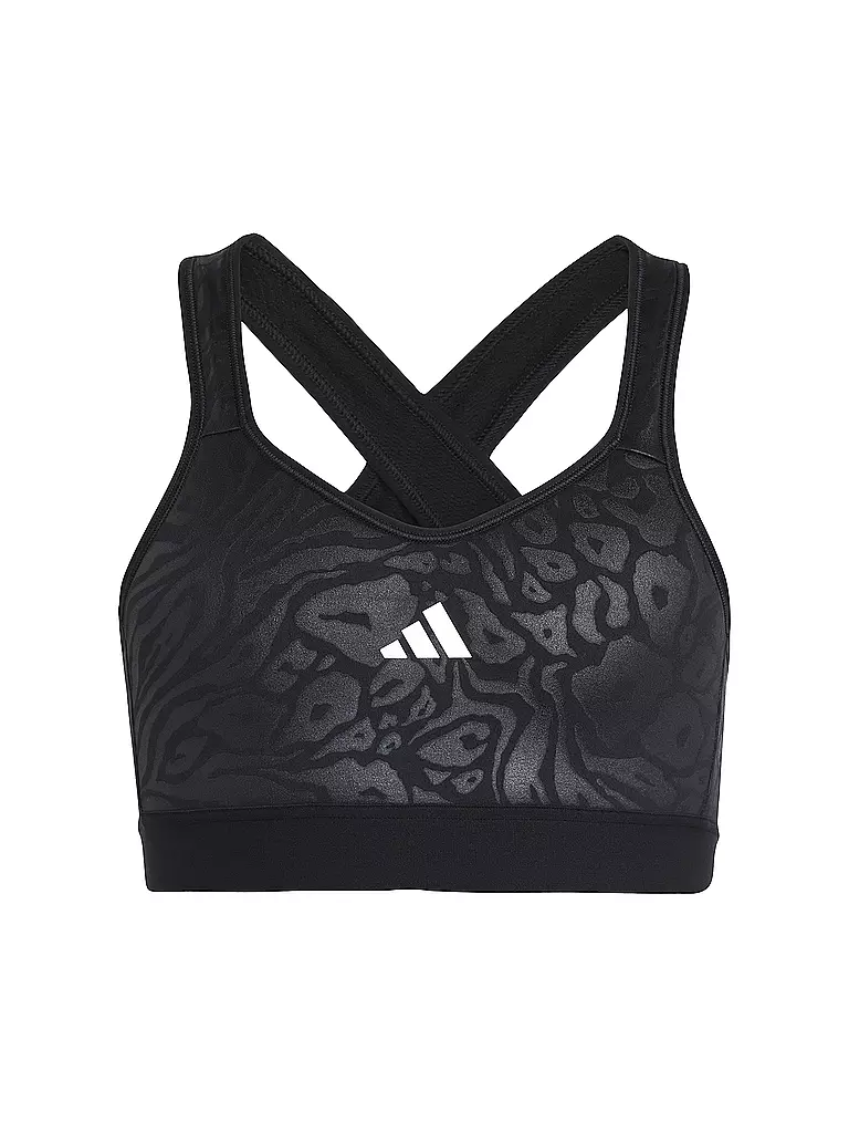 ADIDAS | Soutien-gorge de sport fille imprimé animal marshmallow | Noir