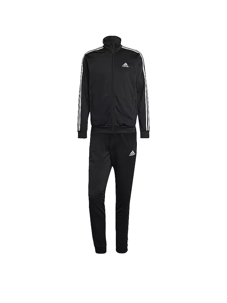 ADIDAS | Survêtement de sport basique 3 bandes en tricot pour hommes | Noir