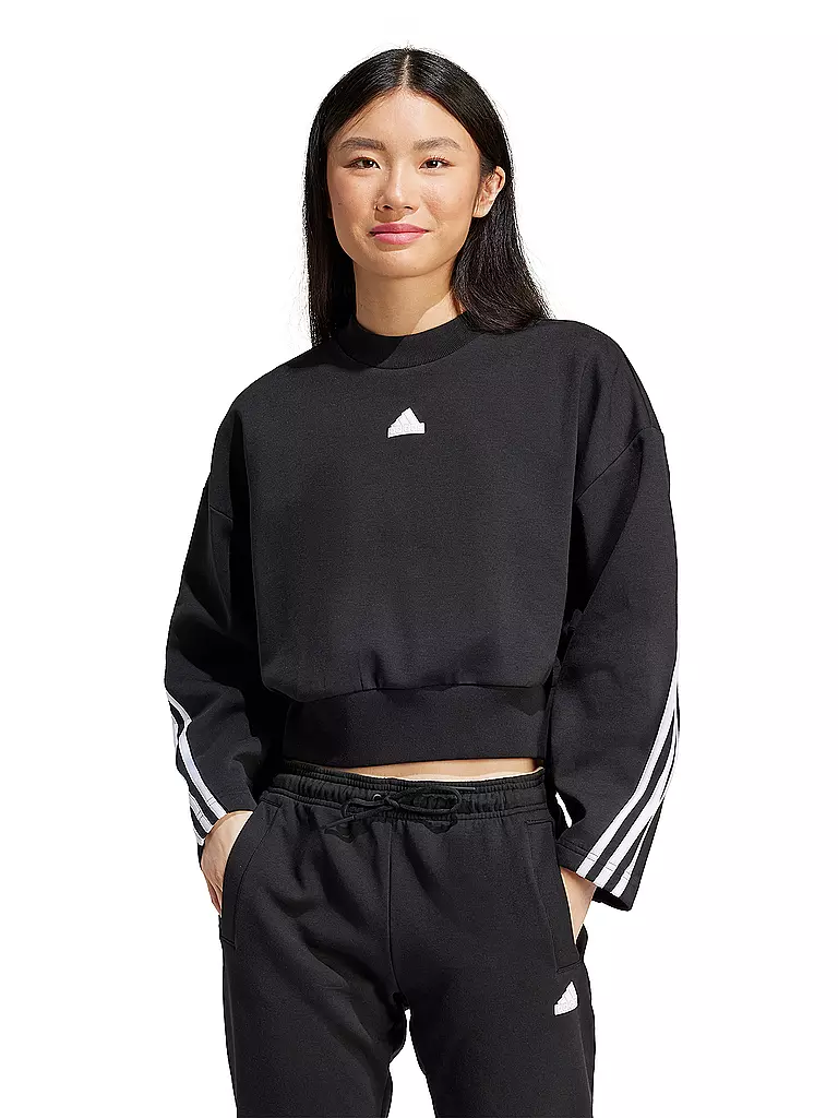 ADIDAS | Sweat-shirt court 3S pour femme | Noir