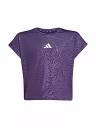 ADIDAS | T-shirt de fitness court à imprimé animal pour fille, tous sports | Lilas