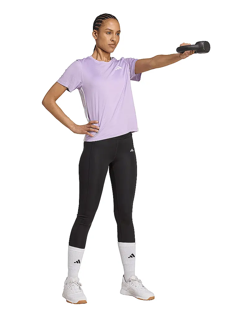 ADIDAS | T-shirt de fitness femme Train Essentials 3 bandes Workout | Rose