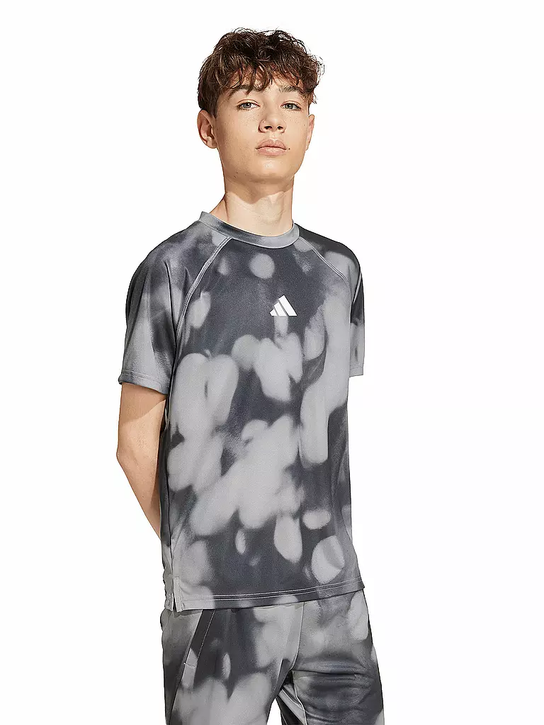 ADIDAS | T-shirt de fitness garçon avec motif intégral | Gris