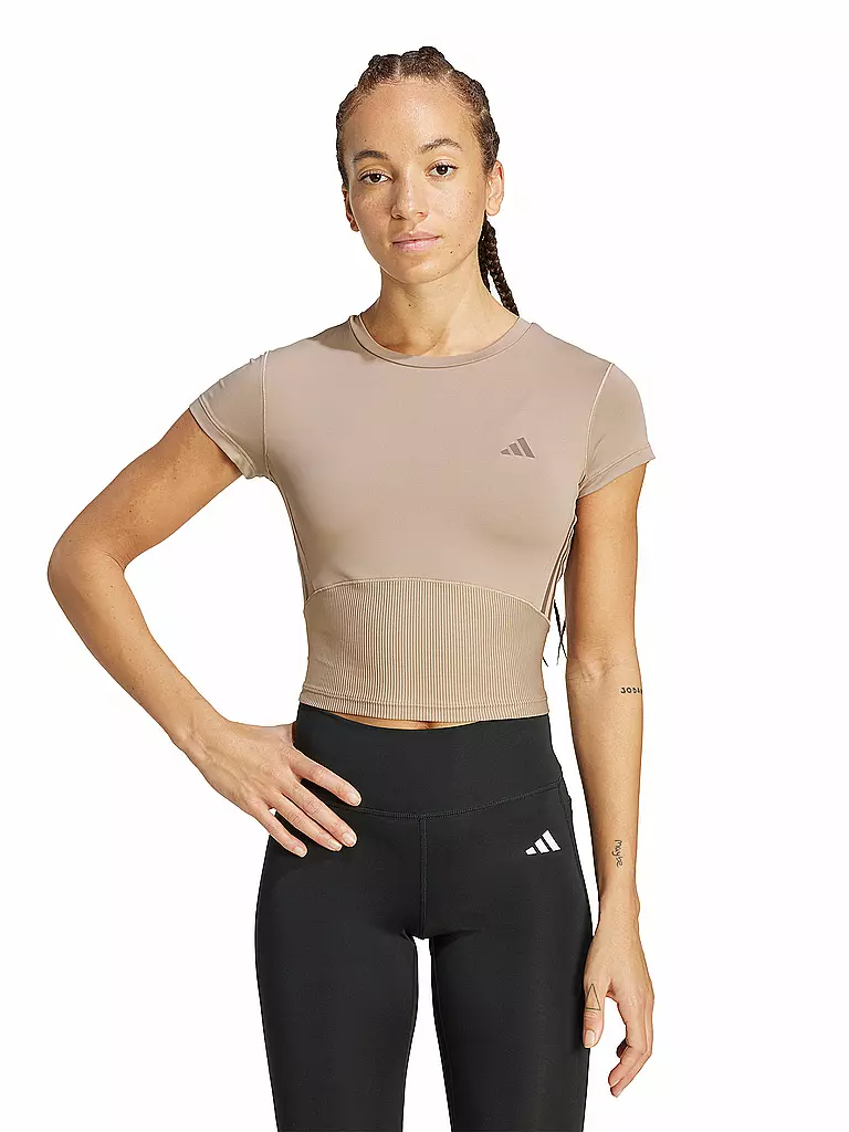 ADIDAS | T-shirt de fitness pour femmes Hyperglam Ripp-Baby | Marron