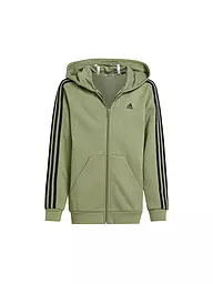 ADIDAS | Veste à capuche enfant Essentials 3 bandes en molleton | Olive