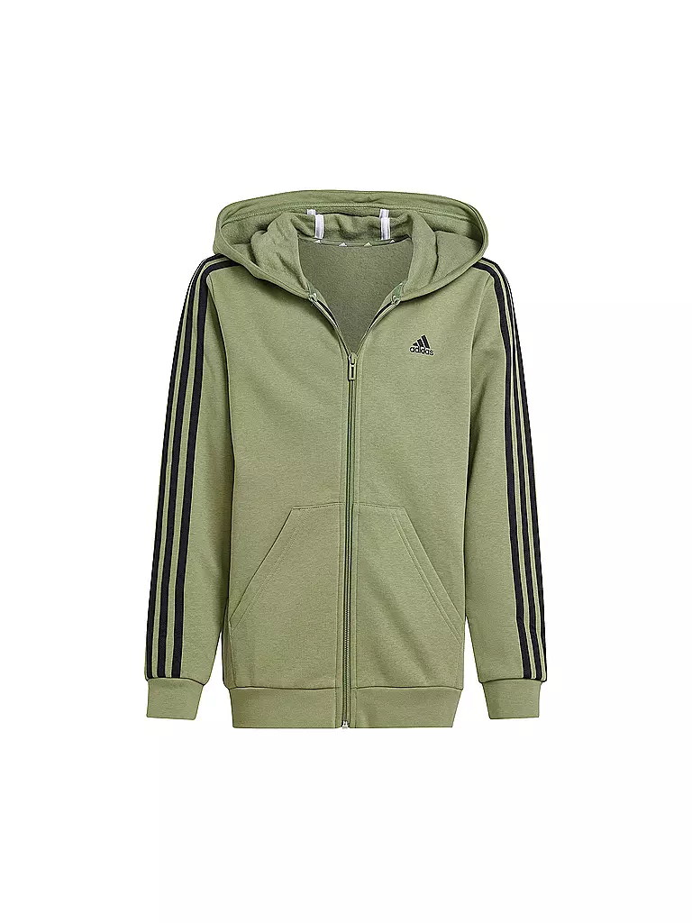 ADIDAS | Veste à capuche enfant Essentials 3 bandes en molleton | Olive