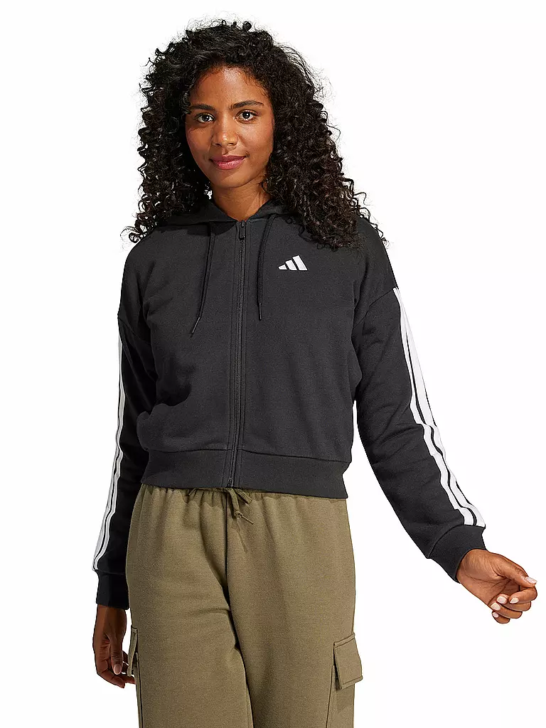 ADIDAS | Veste à capuche femme 3S FT FZ | Noir