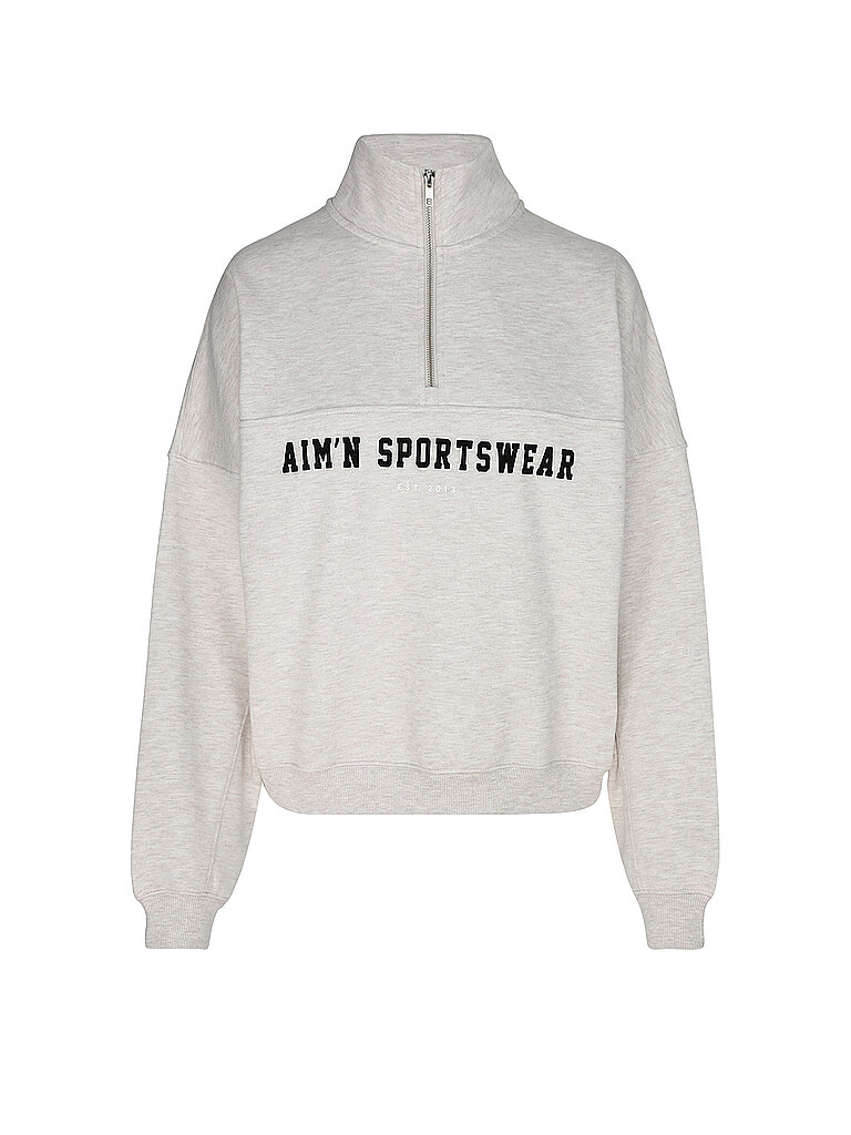Sweat-shirt Varsity zippés beige L