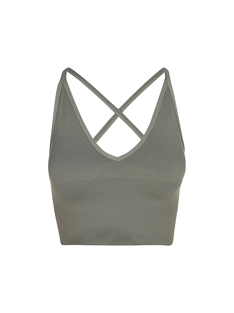 Soutien-gorge de sport Bralette croisé dans le dos Shape Seamless Medium Supports olive S