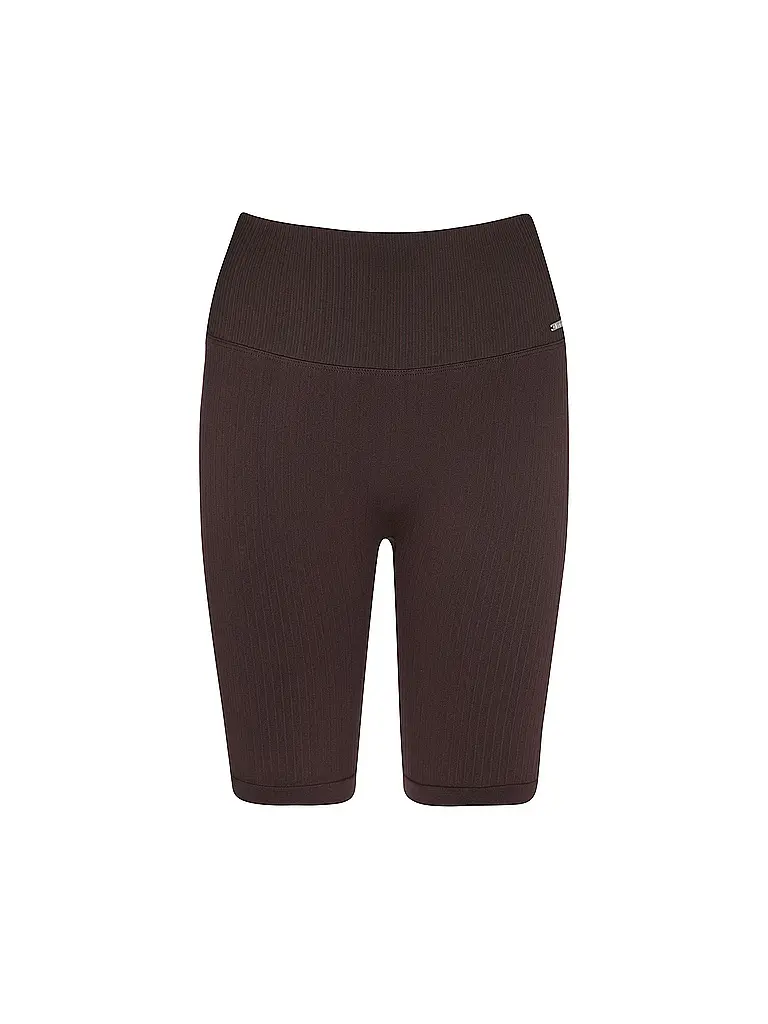AIM'N | Short de cycliste côtelé sans coutures pour femmes | Marron