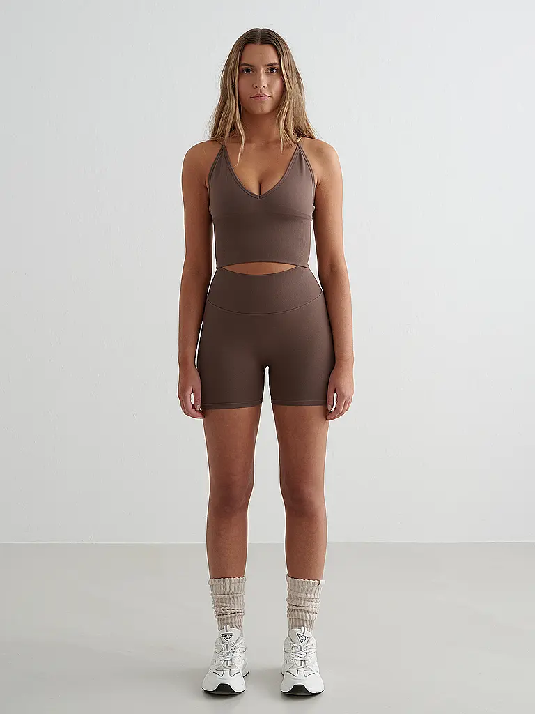 AIM'N | Short Shape Seamless Hotpant Femme | Marron