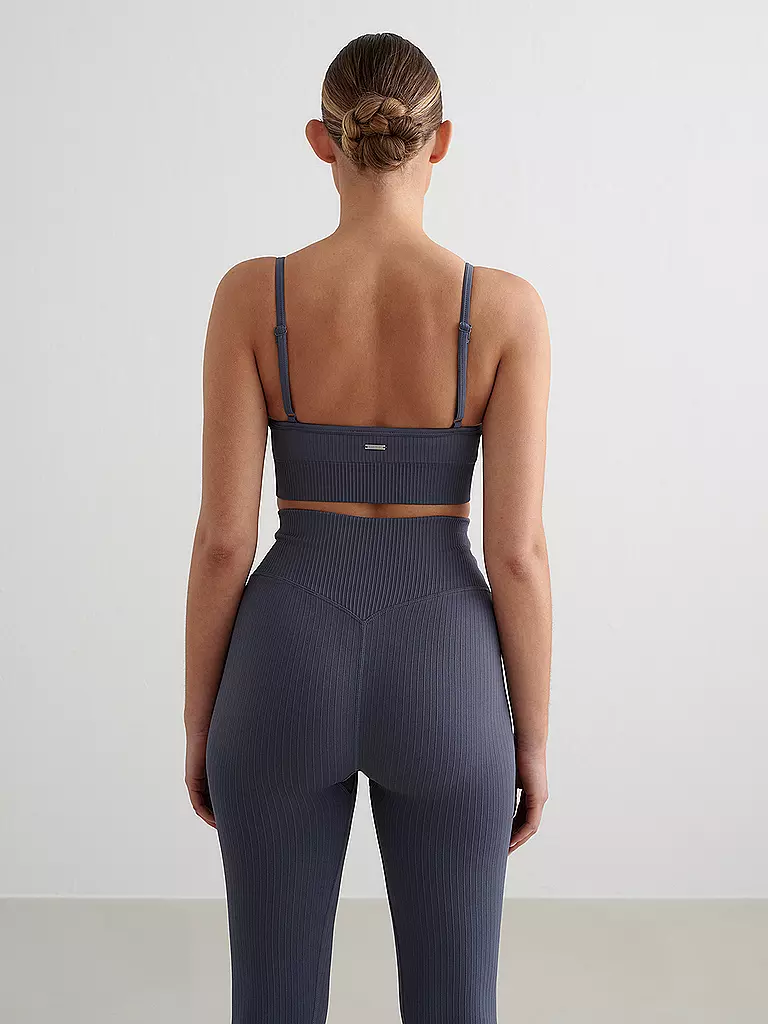 AIM'N | Soutien-gorge de sport côtelé sans coutures court pour femmes |