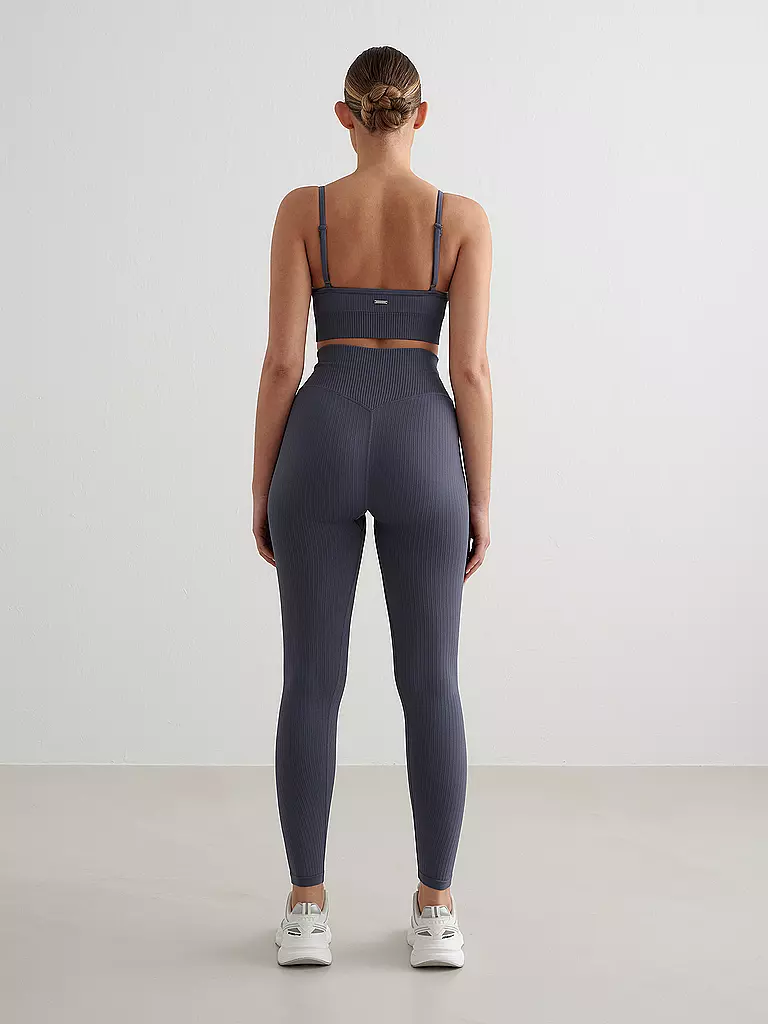 AIM'N | Soutien-gorge de sport côtelé sans coutures court pour femmes |