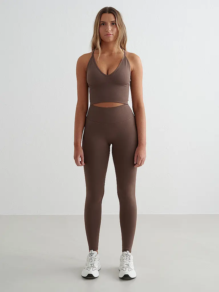 AIM'N | Soutien-gorge de sport femme Cross Back Shape Seamless | Marron