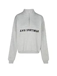 AIM'N | Sweat-shirt Varsity zippé pour femmes | Gris