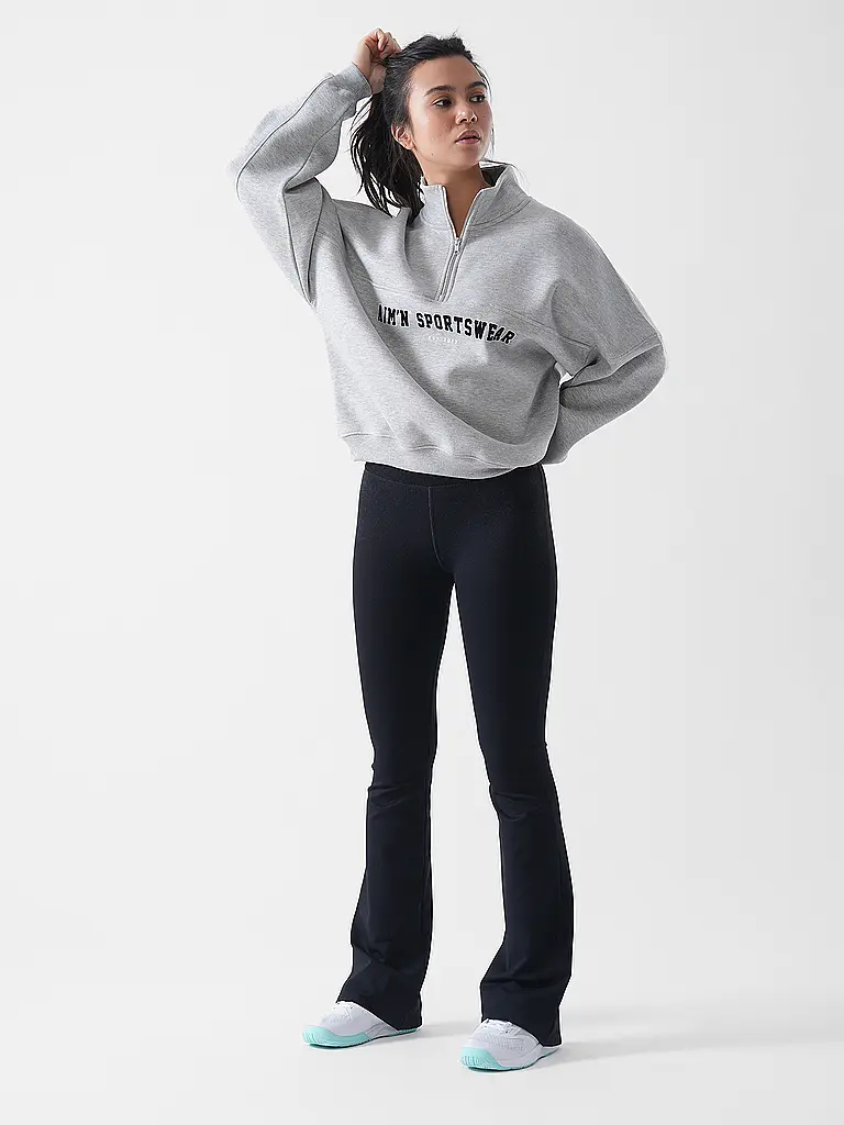 AIM'N | Sweat-shirt Varsity zippé pour femmes | Gris