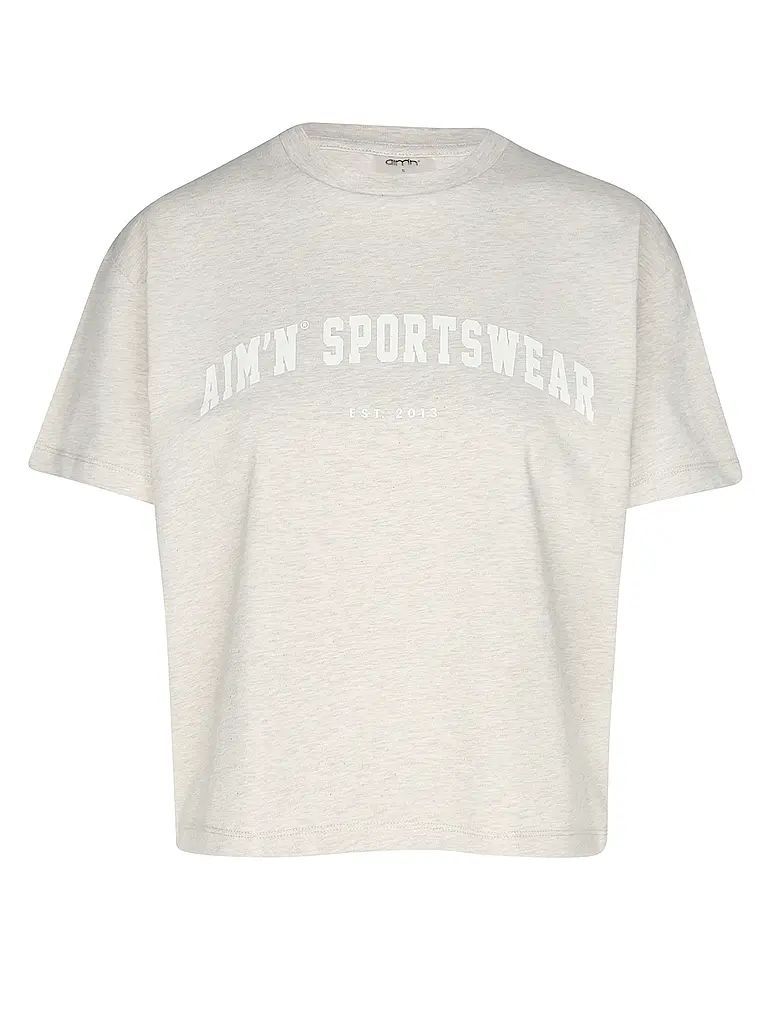 AIM'N | T-shirt Boxy Varsity pour femmes | Beige